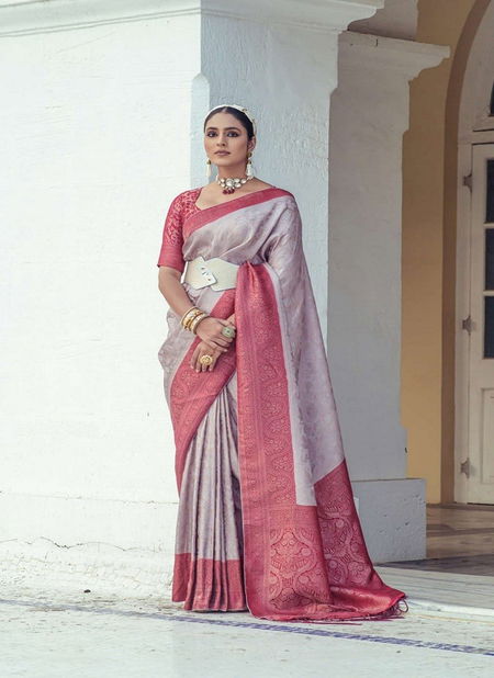 Light Wine Colour Kasha By Kira Satin Designer Saree Catalog 3001 Catalog