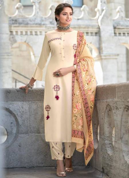 Light Yellow Colour Meera Vol 2 Function Wear Wholesale Readymade Salwar Suits 19015