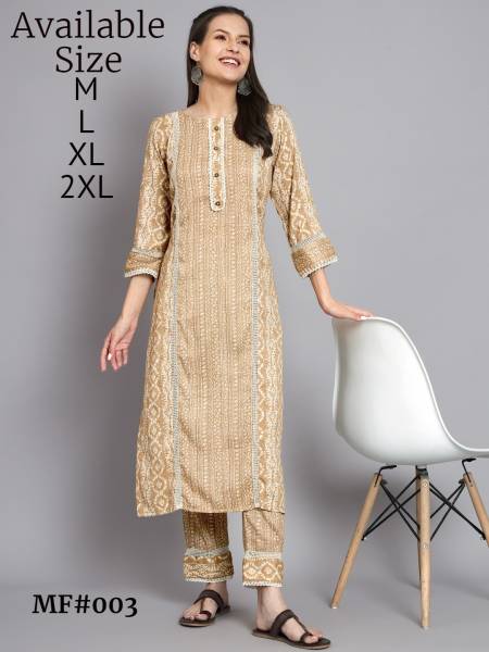 Light Yellow Colour Mesmora Heavy Printed Soft Poly Kurti With Bottom Wholesale Market in Surat With Price MF003