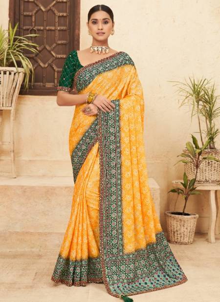 Light Yellow Colour Punam Exclusive Wear Wholesale Printed Saree Catalog 205