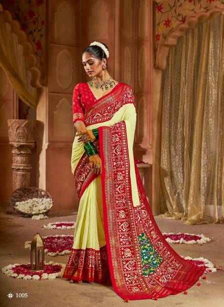 Light Yellow Colour Sukanya By Shubhshree Wedding Saree Catalog 1005