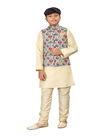 Light Yellow Kids Koti 2 Festive Wear Wholesale Modi Jacket Kids Wear Catalog 111
