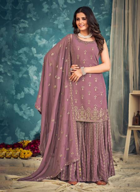 Lilac Colour Seher By Dresstive 201 To 205 Sharara Suit Catalog 204