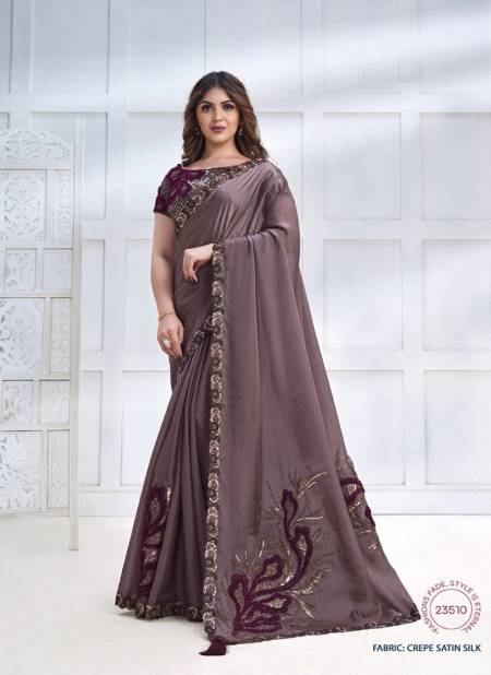 Lovely Purpel Colour Majestica 23500 By Mahotsav Party Wear Saree Best Wholesale Shop In Surat 23510