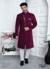Magenta Colour 1641 Function Mens Wear Designer Sherwani Wholesale Shop In India 2774
