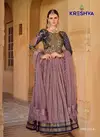 Magenta Colour Aadyasha By Kreshva Smooth Silk Reception wear Gown Wholesale Online RRS 473 A