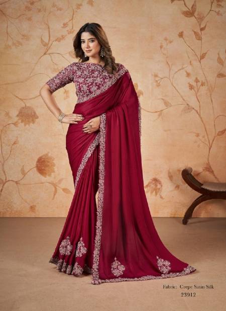 Magenta Colour Mahotsav Moh Manthan 23900 Series Dakshika Latest Designer Wear Saree Surat Wholesale Market 23912