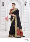 Black Designer Manav Silk Soft Weaving Cotton With Jacquard Patola Blouse and Patola Pallu Designer Saree 1004