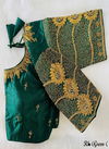 Manggam Designer Wholesale Blouse Catalog 5 Green