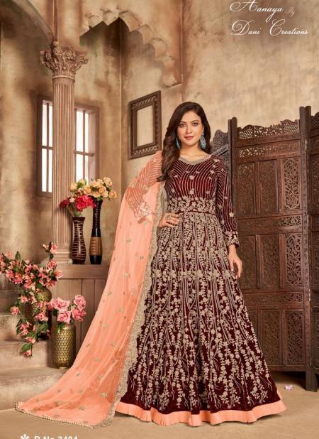 Maroon Anarkali style Gown Real Georgette | Red anarkali suits, Anarkali  dress, Long anarkali gown