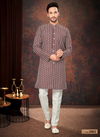 Maroon And White Colour GS Fashion Function Wear Mens Desginer Indo Western Wholesalers In Delhi 3063