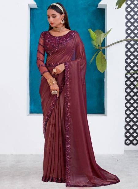 Maroon Colour 481 Colours Wholesale Designer Party Wear Saree Catalog 481 B