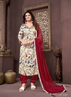 Maroon Colour Afgani Alia Vol 1 By Moksh Printed Rayon Alia Cut Kurti With Bottom Dupatta 2228