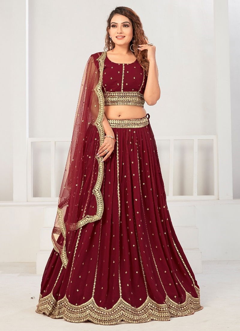 Maroon Colour Amoha C1964 Colors Designer Lehenga Choli Catalog C1964 G