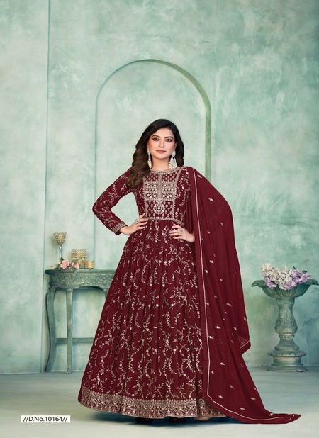 Maroon Colour Anjubaa Vol 16 Gown Catalog 10164 Catalog