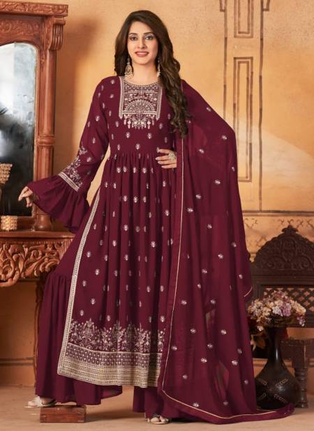 Maroon Colour Anjubaa vol 9 Function Wear Wholesale Designer Salwar Suits Catalog 10094