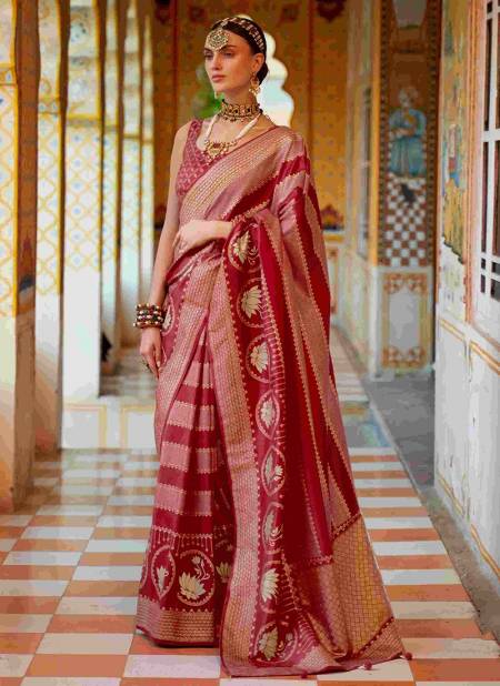 Maroon Colour Banarasi Vol 2 Wholesale Designer Printed Saree Catalog R 473