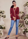 Maroon Colour Batak Vol 2 Designer Wholesale Ladies Top 2080