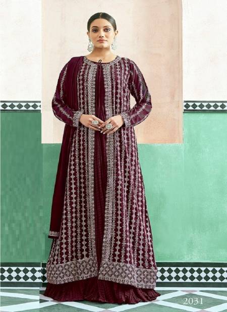 Maroon Colour Begum By Gulzar Georgette Wedding Wear Readymade Suits Wholesale Price In Surat 2031