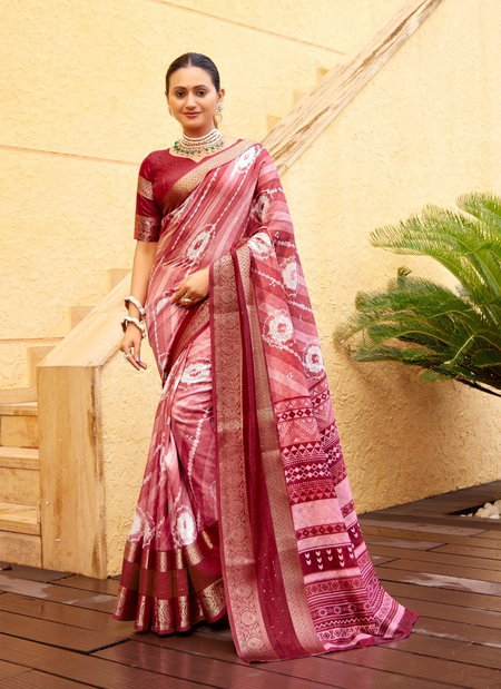 Maroon Colour Dela By Sr Silk Daily Wear Wholesale Saree Suppliers In Mumbai 1001