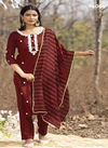 Maroon Colour Disha By Mahotsav Masleen Designer Kurti Bottom With Dupatta Catalog 46066