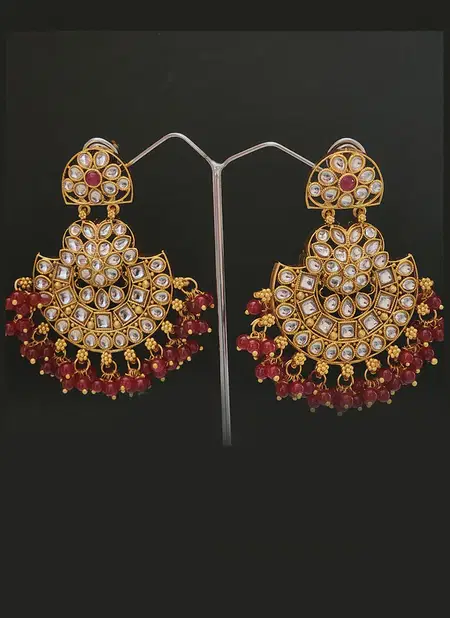 Maroon Colour Fancy Wear Designer 150 To 161 Earrings Catalog 162 Catalog