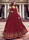 Maroon Colour Flory Vol 26 Wedding Wear Wholesale Gown Catalog 4816