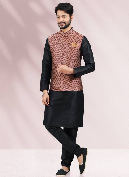 Maroon Colour Function Wear Wholesale Modi Jacket Kurta Pajama Catalog 1892