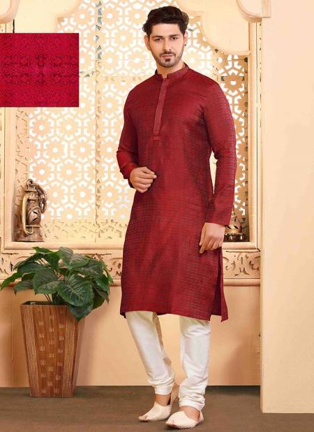 Maroon Colour Ibaadat Wholesale Ethnic Wear Mens Kurta Pajama IBT KP 6