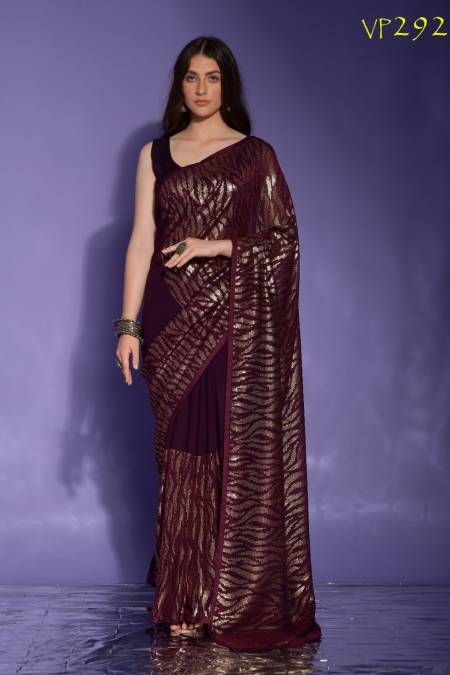 Maroon Colour Jeet By Fashion Berry Georgette Saree Wholsalers In India VP292