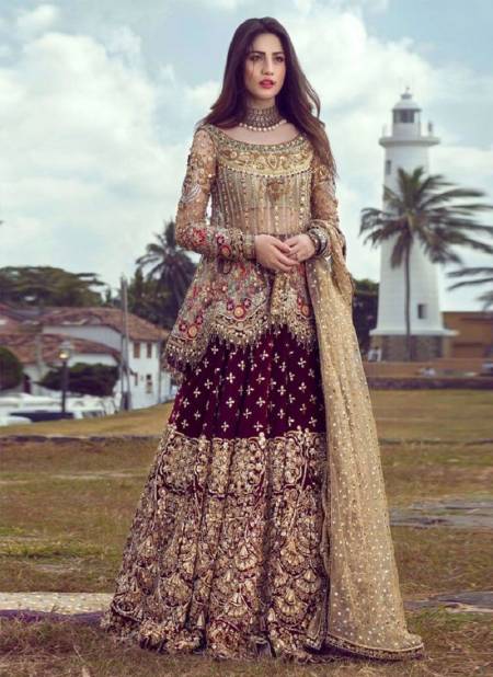 Maroon Colour KF 113 Wedding Salwar Suit Catalog 113