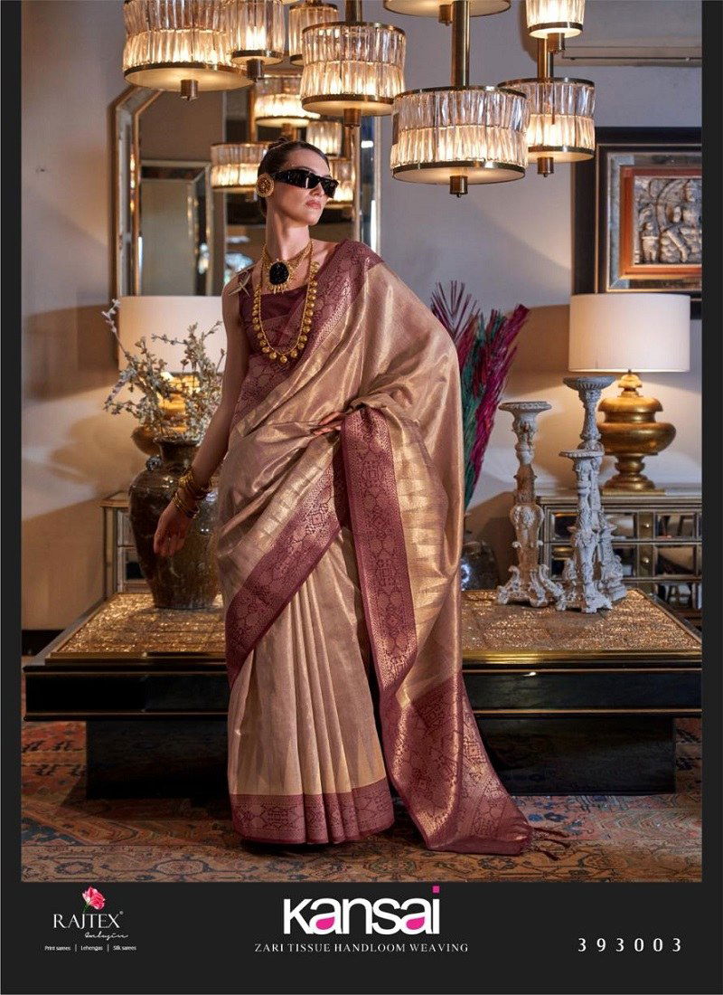 Maroon Colour Kansai By Rajtex Handloom Weaving Designer Saree Suppliers In India 393003