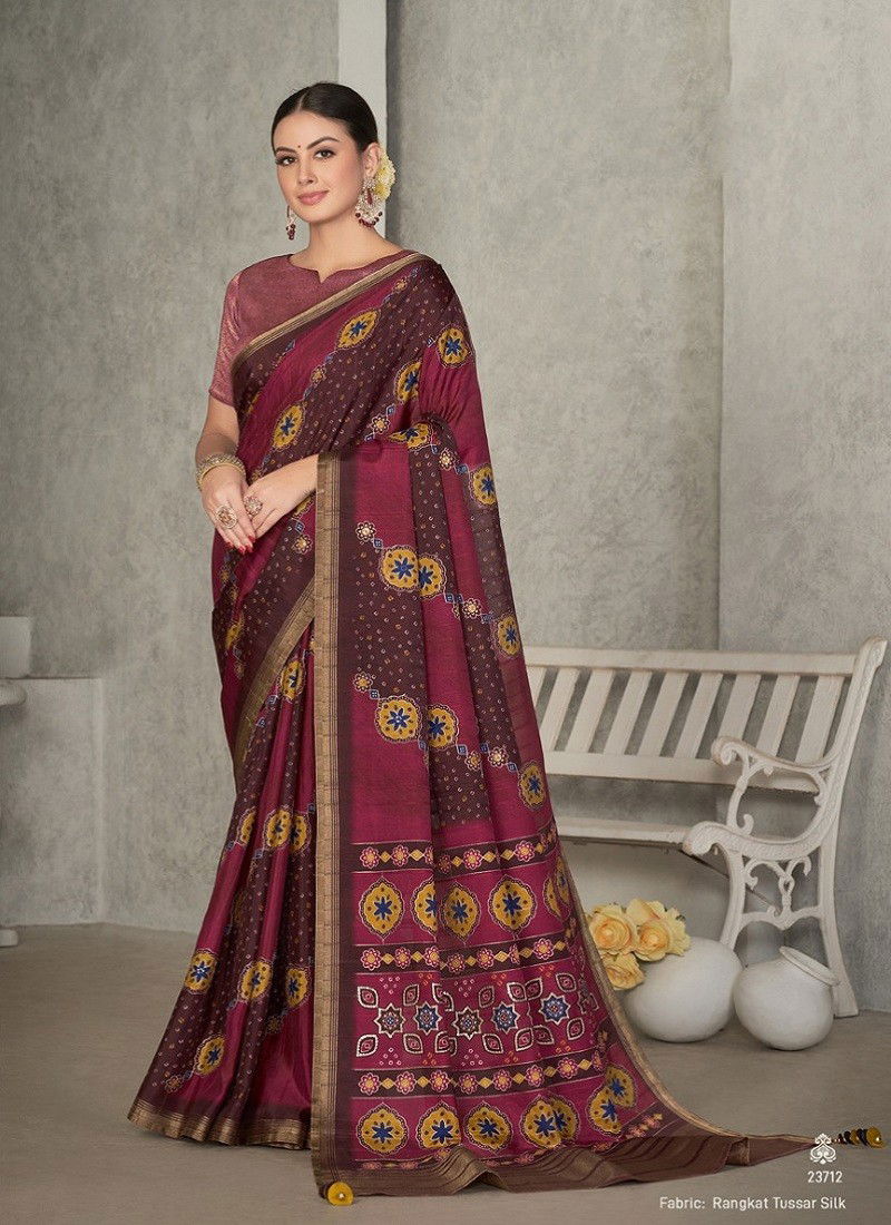 Maroon Colour Mohmanthan 23700 Series Eshani By Mahotsav Occasion Wear Printed Designer Sarees Exporters In India 23712