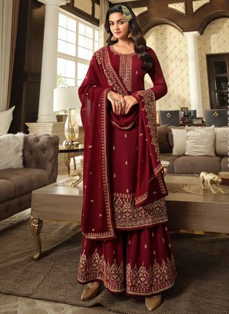 Maroon Colour Nitya Vol 183 LT Designer Wholesale Wedding Salwar Suits Catalog 8305