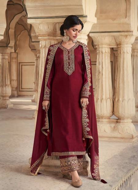 Maroon Colour Nitya Vol 186 By LT Wedding Salwar Suit Catalog 86001