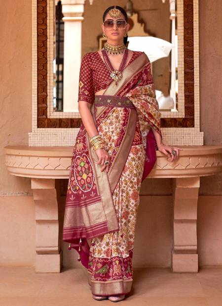 Maroon Colour Rajvansh Wholesale Designer Printed Saree Catalog R 635