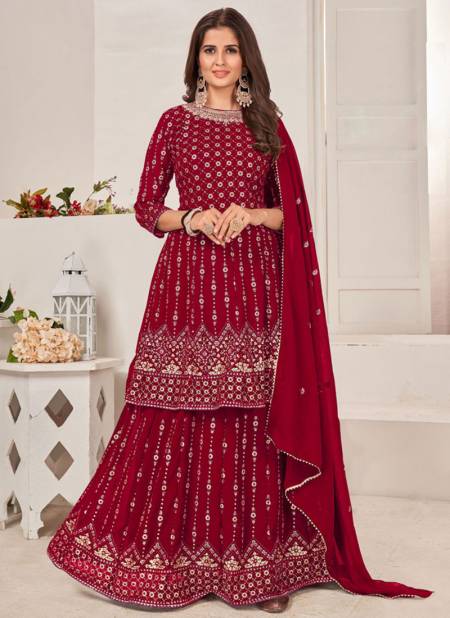 Maroon Colour Saira Colors Wholesale Wedding Wear Salwar Suits Catalog 1002