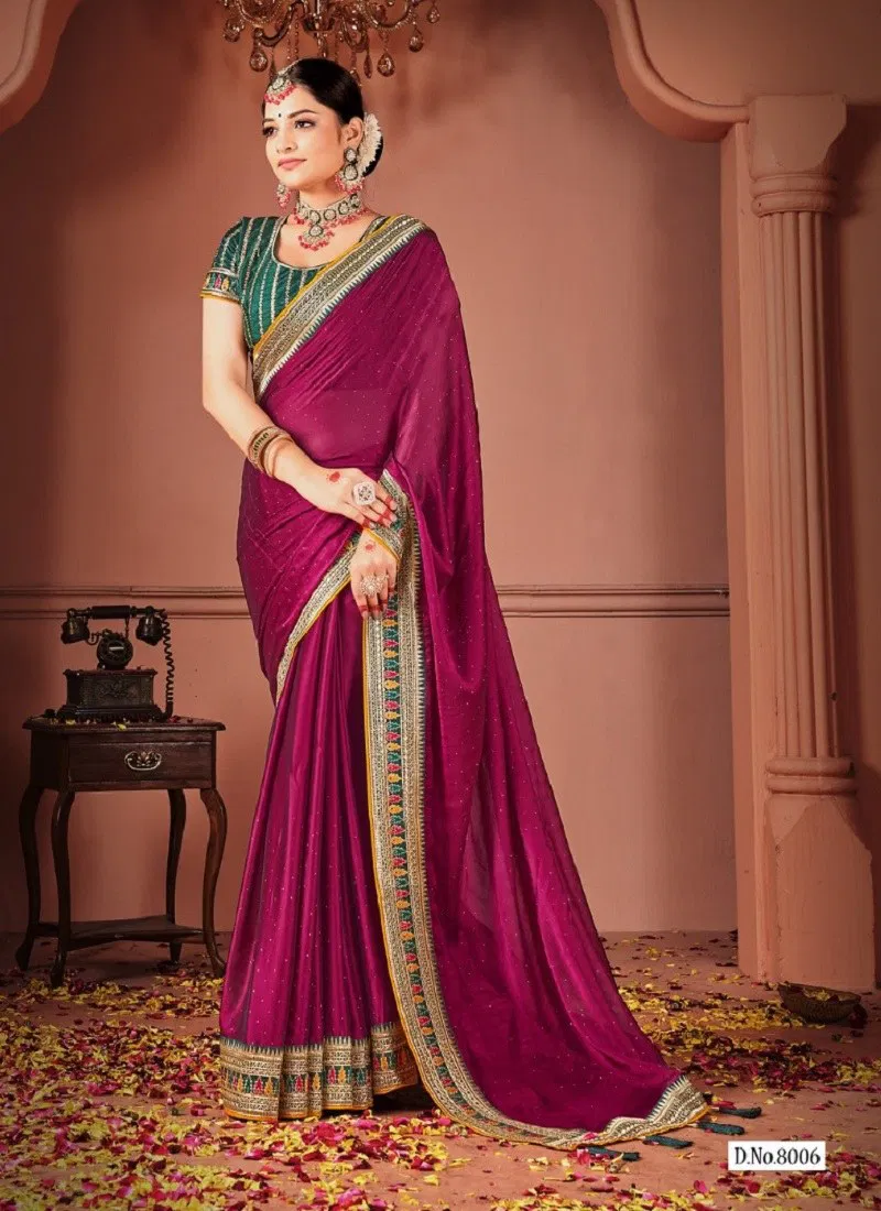 Maroon Colour Sakhi By Suma Black Rangoli Designer Party Wear Saree Wholesale Online 8006