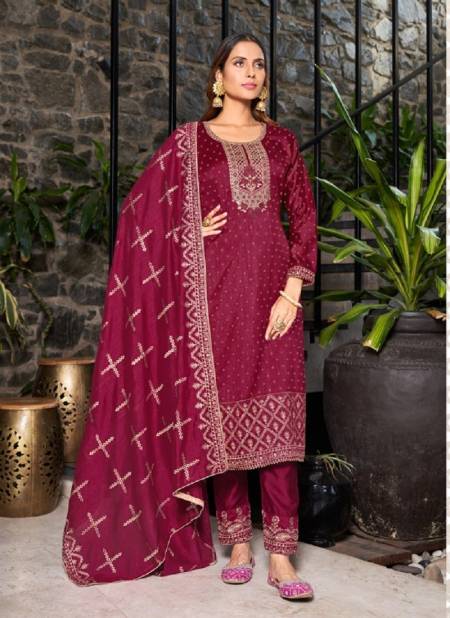Maroon Colour Samaira Wedding Salwar Suit Catalog 101 A