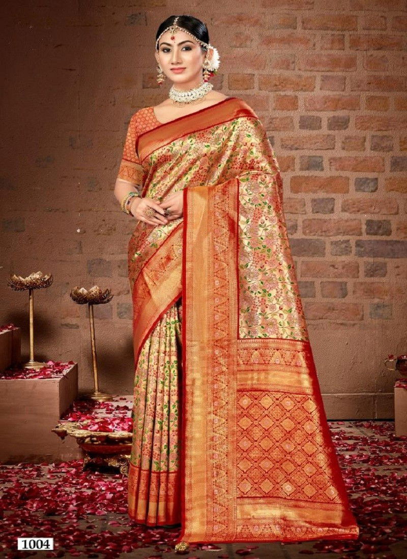 Maroon Colour Sheela Vol 32 By Bunawat Silk Wedding Sarees Wholesale Online 1004