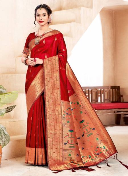 Maroon Colour Shubhmangal By Sangam Wedding Saree Catalog 1001