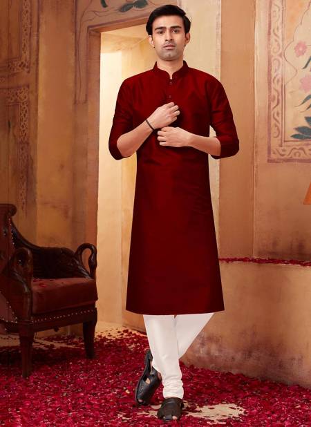 Maroon Colour Silikana Exclusive Wear Wholesale Kurta Pajama 1540-20