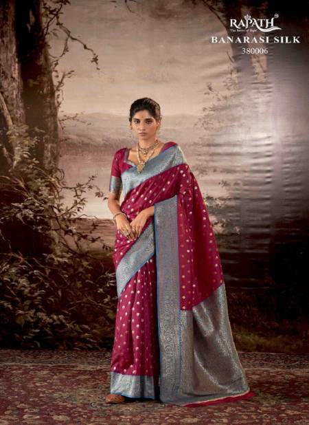 Maroon Colour Sindhoora Silk By Rajpath Ocassion Sarees Wholesale Shop In Surat 380006