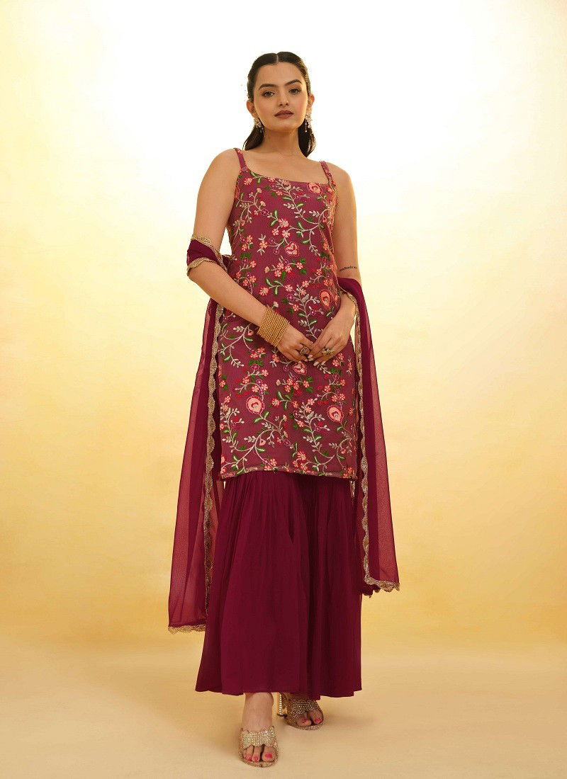 Maroon Colour Summer Collection 4 By Arya Designs Redymade Suit Wholesalers In Delhi TF-295