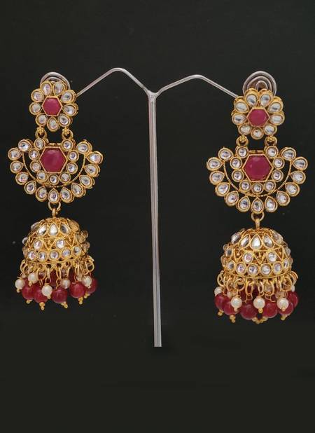 Maroon Colour Traditional Wear Designer 150 To 161 Earrings Catalog 156