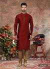 Maroon Colour Vol 10 Function Wear Mens Kurta Pajama Exporters In India 2047