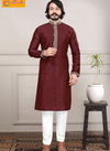 Maroon Designer Kurta Pajama 14002