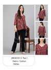 Maroon Janasya Fancy Wear Ladies Top Catalog 4034