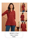 Maroon Janasya Ladies Top Catalog 3672