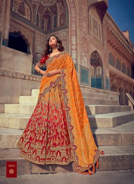 Maroon Multi Colour Tathstu Hit Collection Wedding Wear Silk Lehenga Wholesale Market In Surat 4905